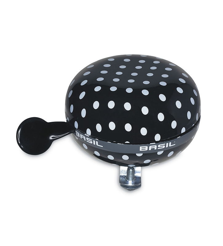 Basil Ding-Dong Glocke Polkadot 22,2 mm schwarz/weiße dots