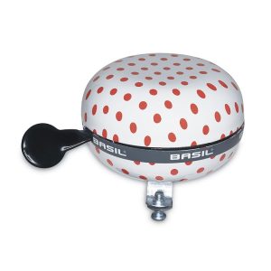 Basil Ding-Dong Glocke Polkadot 22,2 mm weiß/rote dots