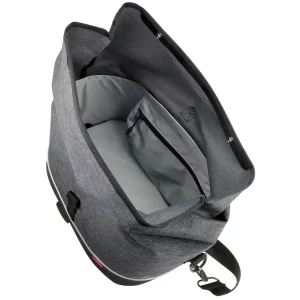 KLICKfix Rackpack City mit KLICKfix UniKlip 2 Adapter grau Gepäckträgertasche