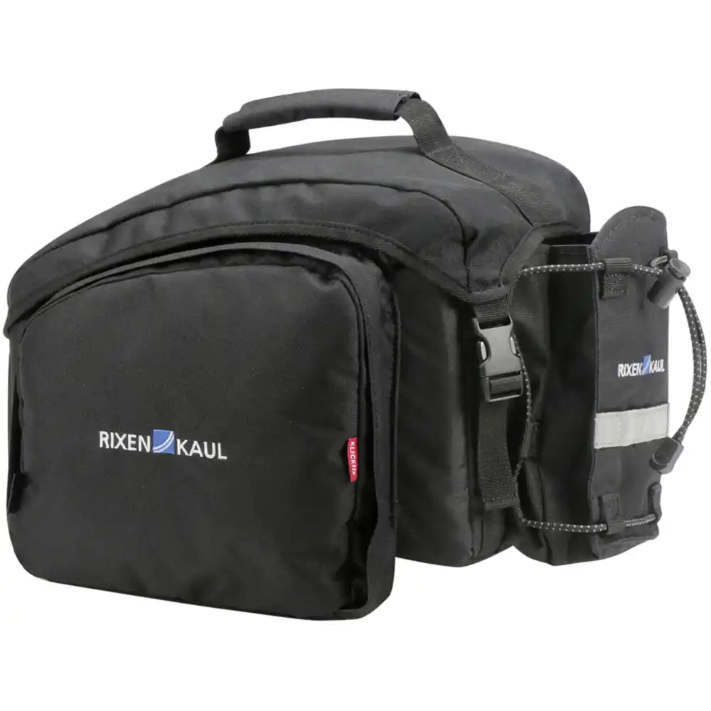 KLICKfix Rackpack 1 Plus Gepäckträgertasche mit KLICKfix Bodenkupplung für Racktime Gepäckträger schwarz