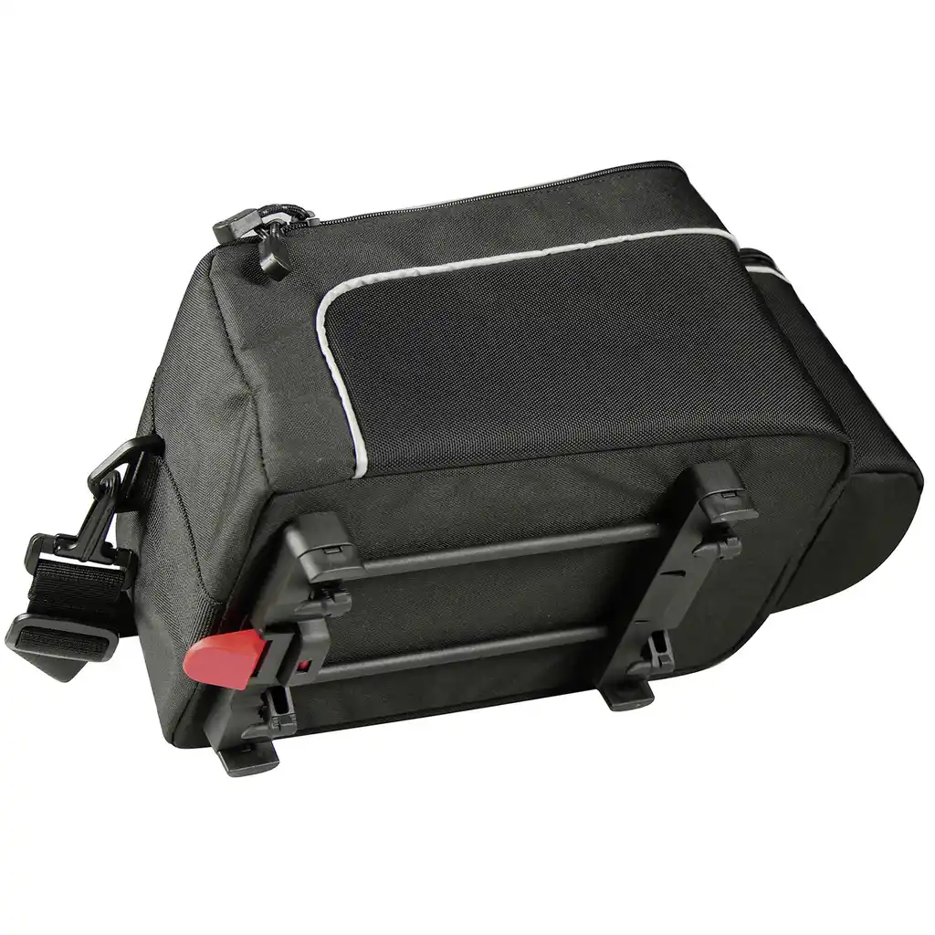 KLICKfix Rackpack Light Gepäckträgertasche mit KLICKfix Bodenkupplung für Racktime Gepäckträger schwarz