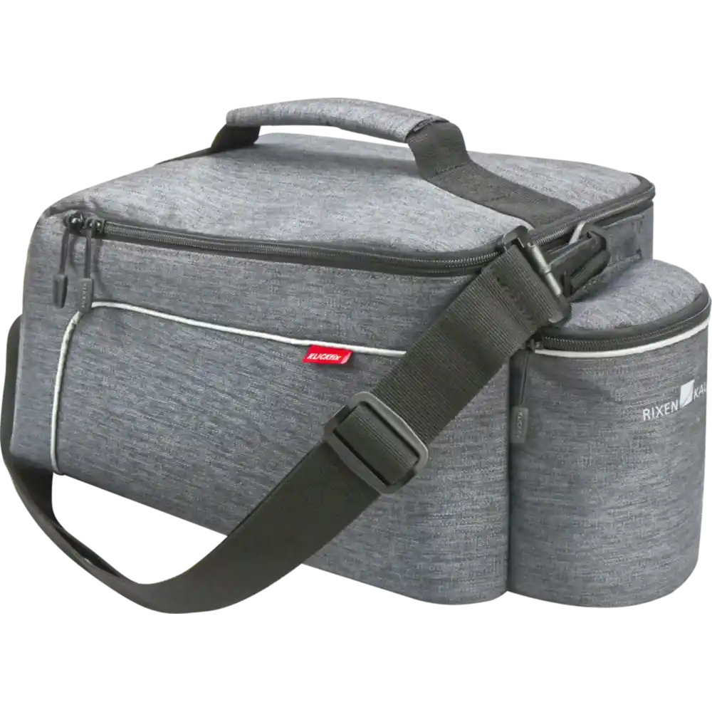 KLICKfix Rackpack Light mit KLICKfix Bodenkupplung für Racktime Gepäckträger grau Gepäckträgertasche