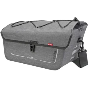 KLICKfix Rackpack Sport Waterproof Gepäckträgertasche mit KLICKfix Bodenkupplung für Racktime Gepäckträger grau