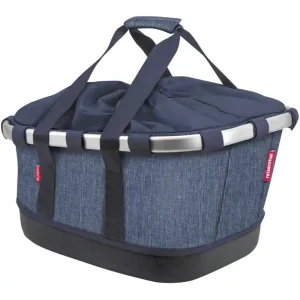 KLICKfix Reisenthel Bikebasket GT mit KLICKfix Bodenkupplung für Racktime Gepäckträger twist blue Gepäckträgerkorb