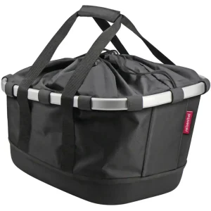 KLICKfix Reisenthel Bikebasket GT Gepäckträgerkorb mit KLICKfix UniKlip 2 Adapter schwarz / silber