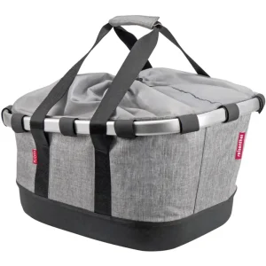 KLICKfix Reisenthel Bikebasket GT Gepäckträgerkorb mit KLICKfix UniKlip 2 Adapter twist silver