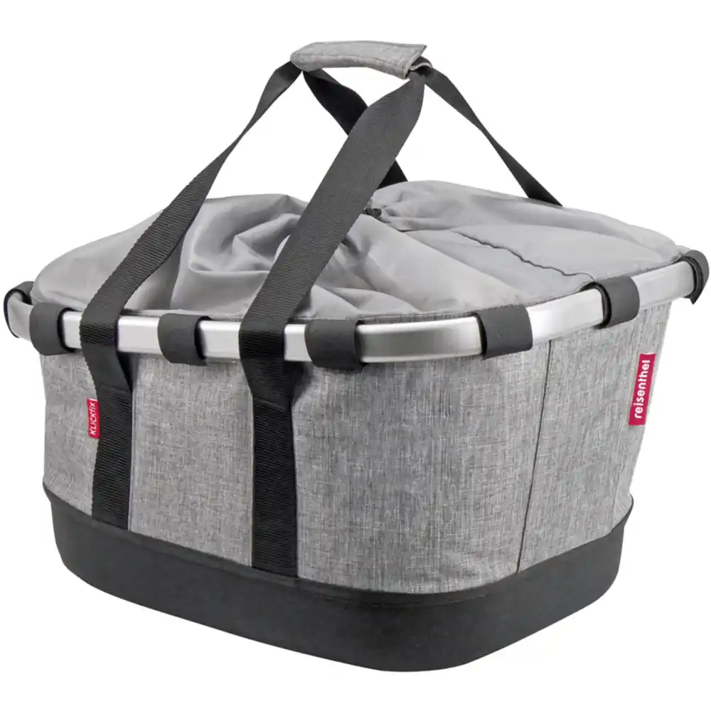 KLICKfix Reisenthel Bikebasket GT Gepäckträgerkorb mit KLICKfix UniKlip 2 Adapter twist silver