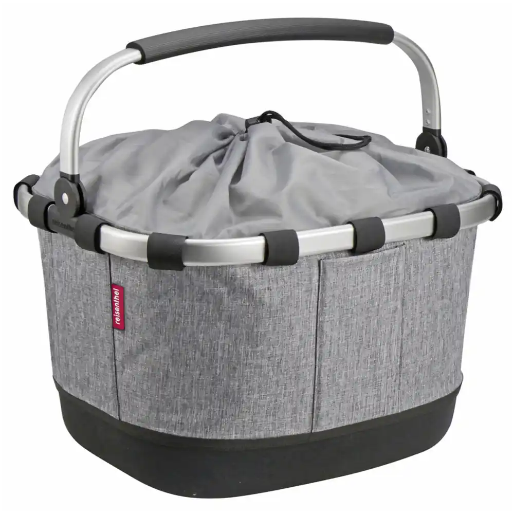 KLICKfix Reisenthel Carrybag GT Gepäckträgerkorb mit KLICKfix UniKlip Adapter twist silver