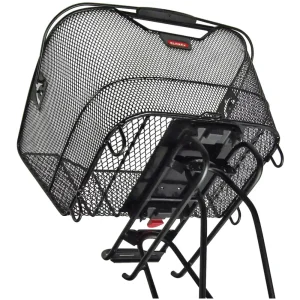 KLICKfix Citymax 2 mit KLICKfix Bodenkupplung für Racktime Gepäckträger schwarz Gepäckträgerkorb
