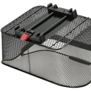 KLICKfix City Korb mit KLICKfix Bodenkupplung für Racktime Gepäckträger schwarz Gepäckträgerkorb