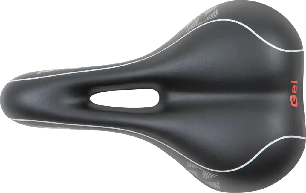 Velo Softgel Trekkingsattel Herren schwarz / grau/weiss