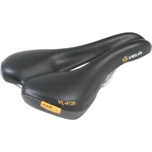 Velo Plush Sportsattel Damen  schwarz / grau/gelb