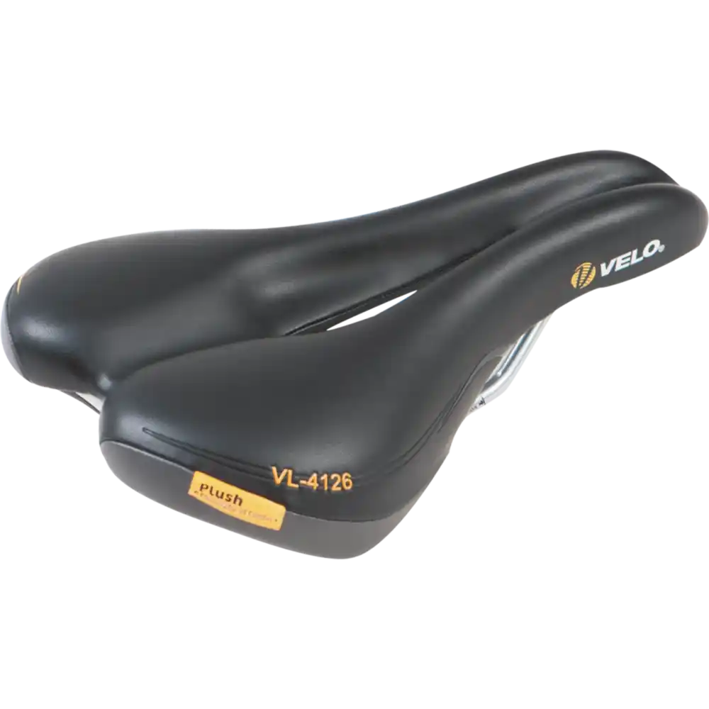 Velo Plush Sportsattel Damen schwarz / grau/gelb