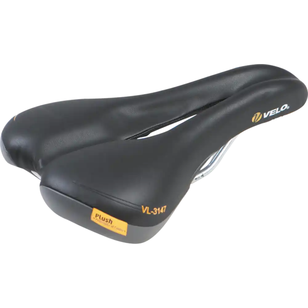 Velo Plush Sportsattel Herren schwarz / grau/gelb