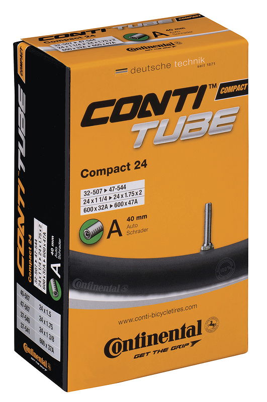 Continental Fahrradschlauch AV Ventil 24" Compact 40 mm 32/47-507/544