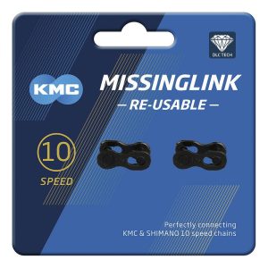 KMC Kettenverschlussglied MissingLink DLC 10-fach (5,88 mm) schwarz  1/2" x 11/128"