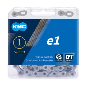 KMC E-Bike Kette e1 Narrow EPT Nabenschaltung silber 110 Glieder, 1/2" x 3/32"