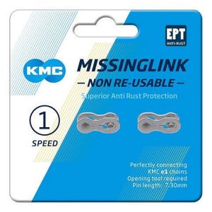 KMC Kettenverschlussglied MissingLink EPT 7,3 mm silber  1/2" x 3/32"