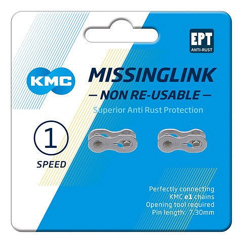 KMC Kettenverschlussglied MissingLink EPT 7,3 mm silber 1/2" x 3/32"