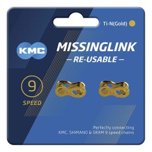 KMC Kettenverschlussglied MissingLink Ti-N 9-fach (6,6 mm) gold  1/2" x 11/128"