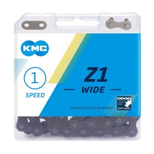 KMC Fahrrad Kette Z1 Wide Nabenschaltung braun 112 Glieder, 1/2" x 1/8"