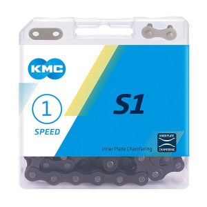 KMC Fahrrad Kette S1 Wide Nabenschaltung braun 112 Glieder 1/2×1/8