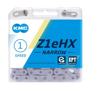 KMC E-Bike Kette Z1eHX Narrow EPT Nabenschaltung silber 112 Glieder, 1/2" x 3/32"