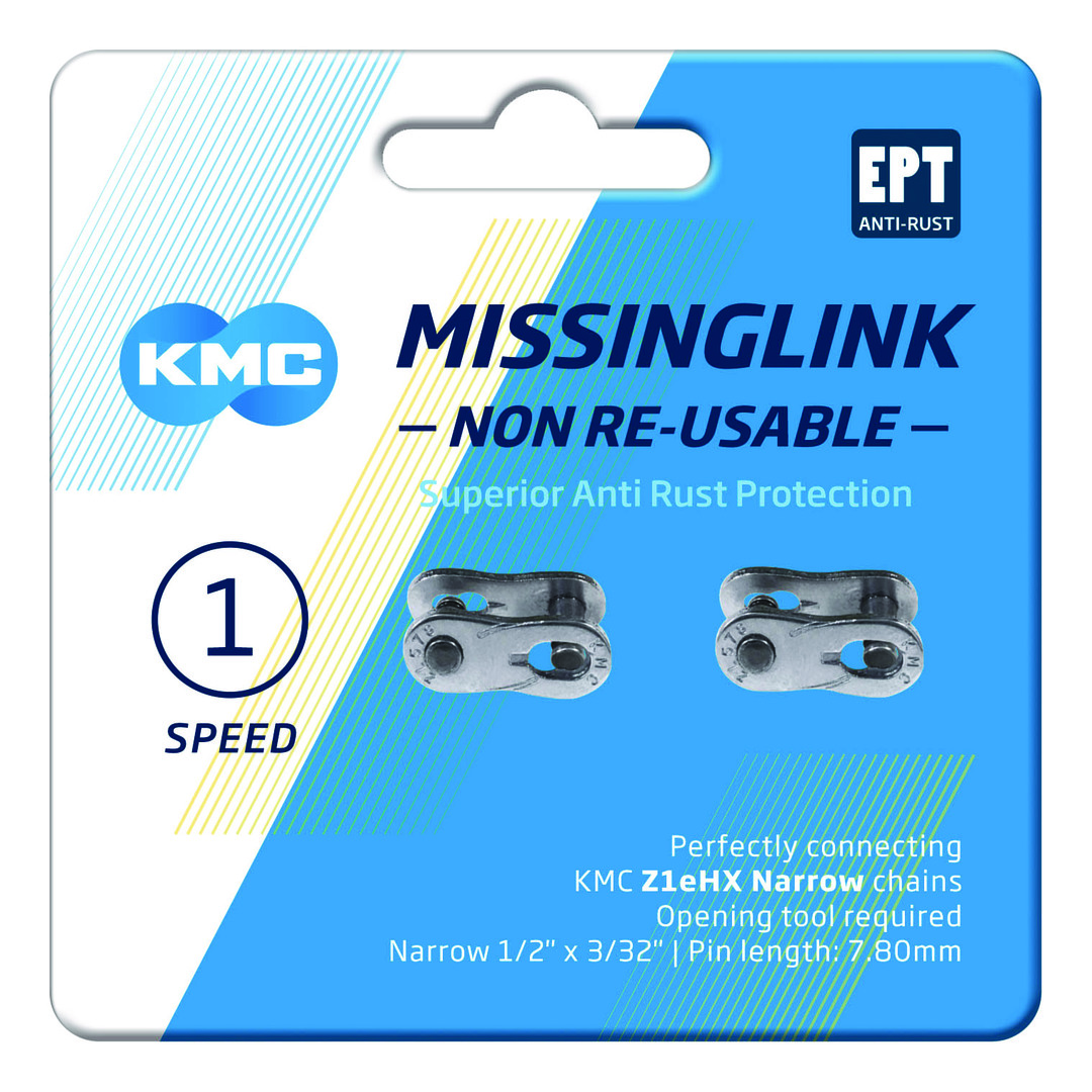KMC Kettenverschlussglied MissingLink EPT Nabenschaltung (7,8 mm) silber 1/2" x 3/32"