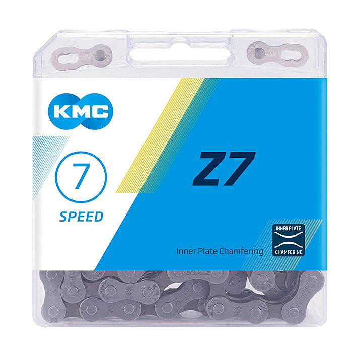 KMC Fahrrad Kette Z7 6/7-fach grau/braun 114 Glieder, 1/2" x 3/32"