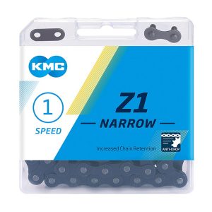 KMC Fahrrad Kette Z1 Narrow Nabenschaltung braun 112 Glieder, 1/2" x 3/32"