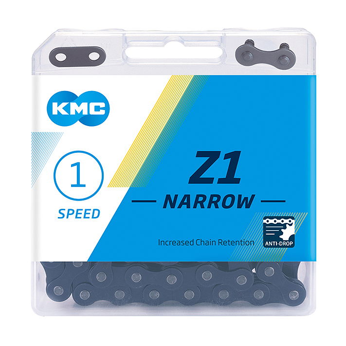 KMC Fahrrad Kette Z1 Narrow Nabenschaltung braun 112 Glieder, 1/2" x 3/32"