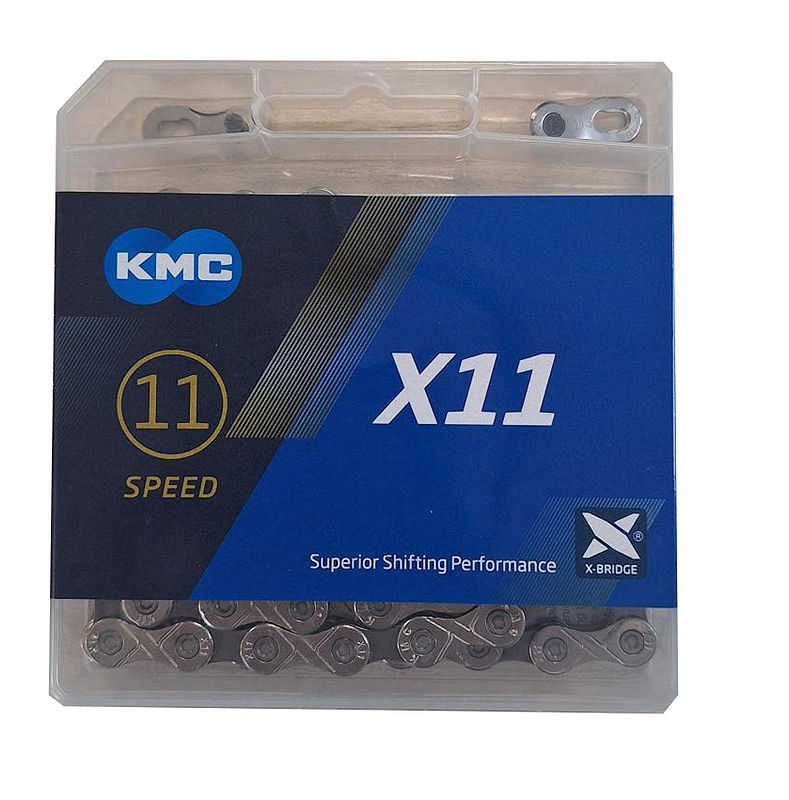 KMC Fahrrad Kette X11 11-fach silber/grau 114 Glieder, 1/2" x 11/128"