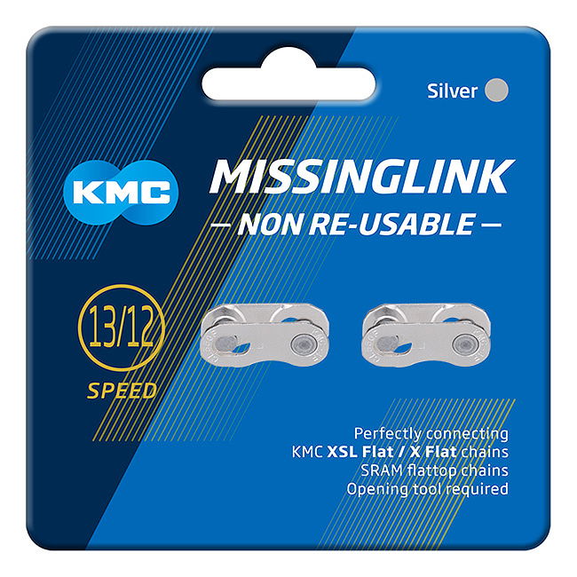 KMC Kettenverschlussglied MissingLink FLATNR 12-/13-fach (5,02 mm) silber 1/2" x 11/128"