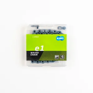 KMC E-Bike Kette e1 Narrow EPT WAXED Nabenschaltung silber 110 Glieder, 1/2" x 3/32"