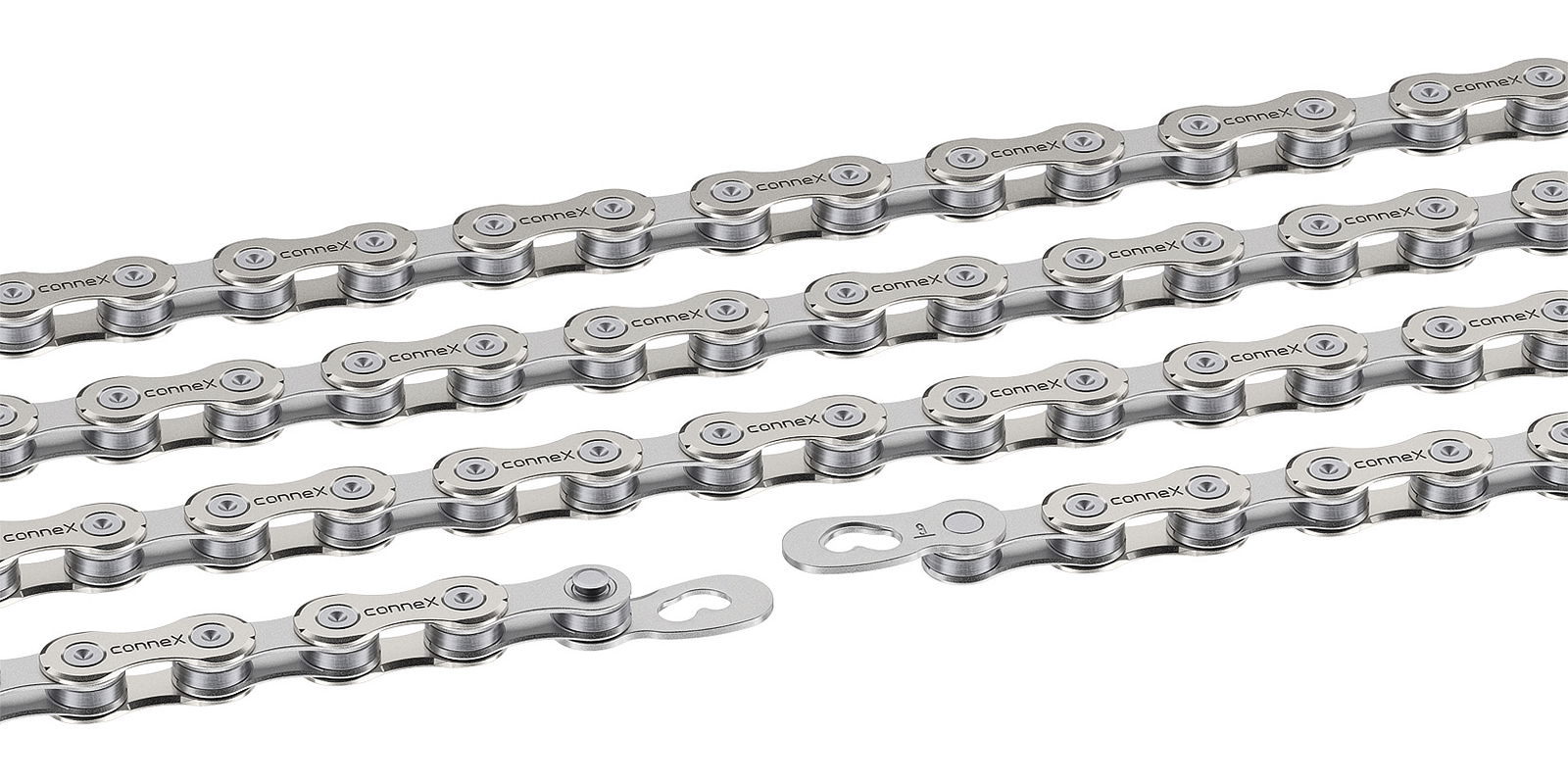 Connex Fahrrad Kette 904 9-fach silber 114 Glieder, 1/2" x 11/128"
