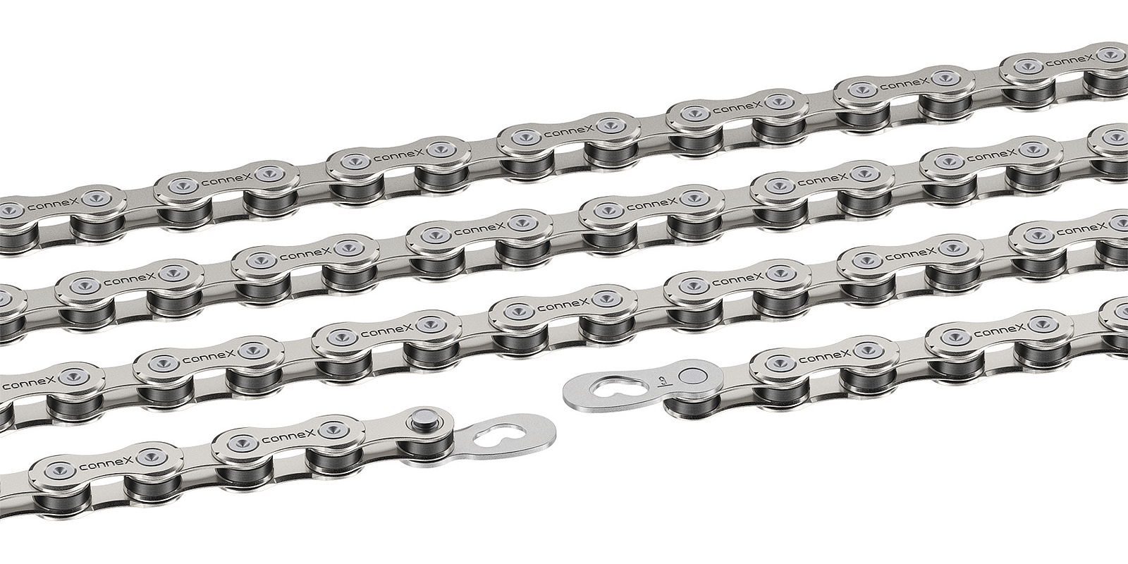 Connex Fahrrad Kette 908 9-fach silber 114 Glieder, 1/2" x 11/128"