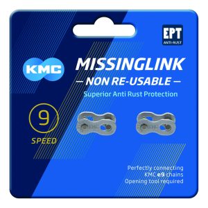 KMC Kettenverschlussglied MissingLink EPT 9-fach (6,6 mm) silber  1/2" x 11/128"