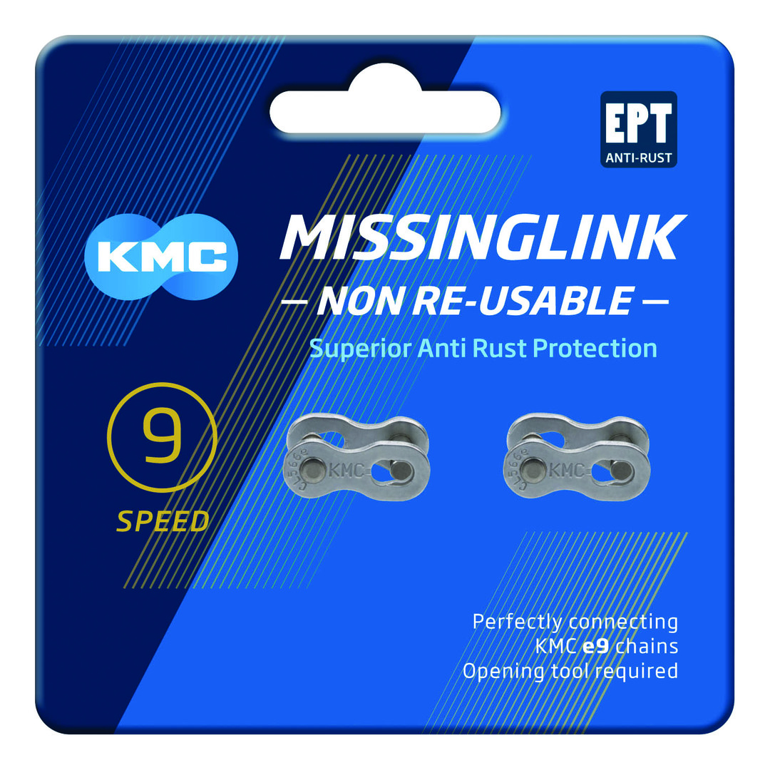 KMC Kettenverschlussglied MissingLink EPT 9-fach (6,6 mm) silber 1/2" x 11/128"