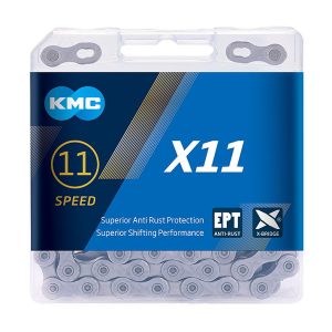 KMC Fahrrad Kette X11 EPT 11-fach silber 118 Glieder, 1/2" x 11/128"