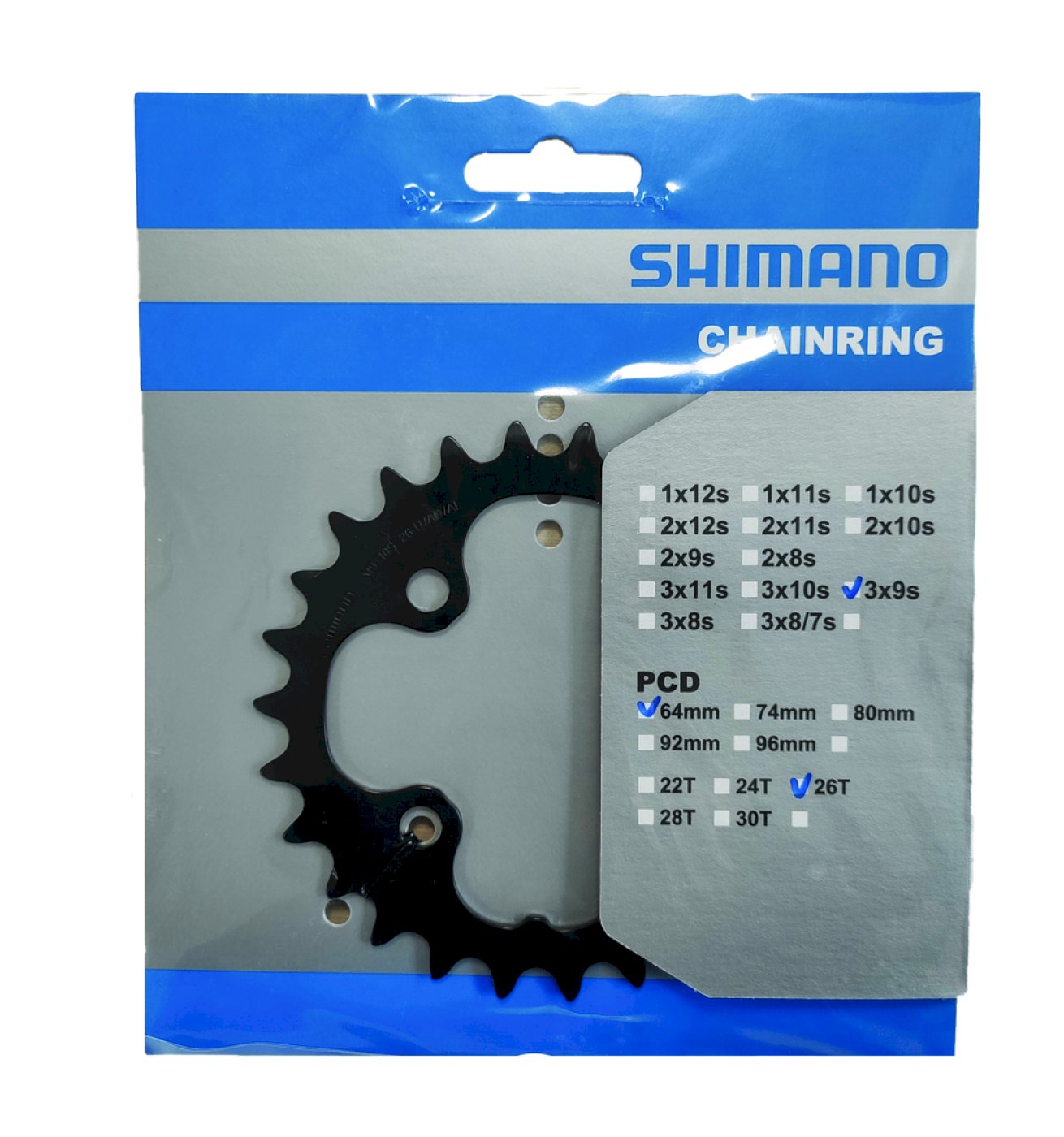 Shimano Kettenblatt Deore FCM670/660 26 Zähne Y1KS26000