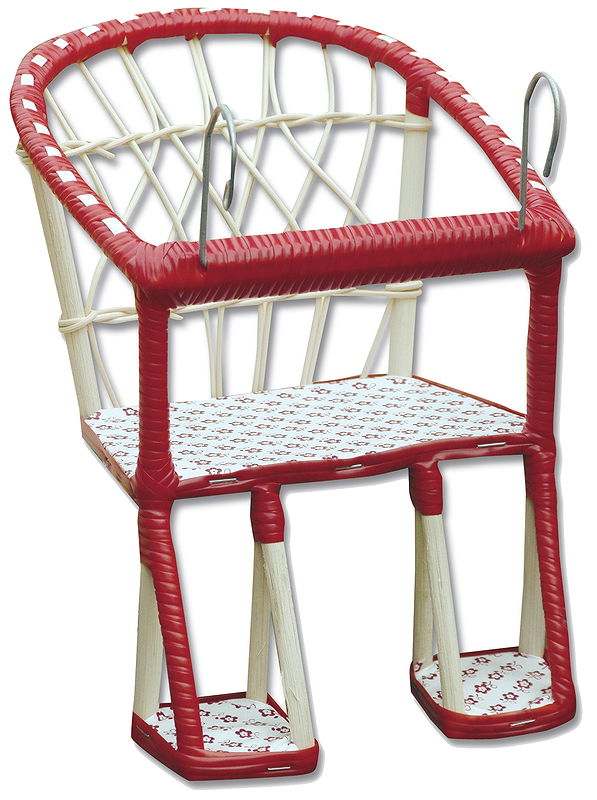 Aumüller Puppensitz 16 x 20 x 24 cm rot/weiß