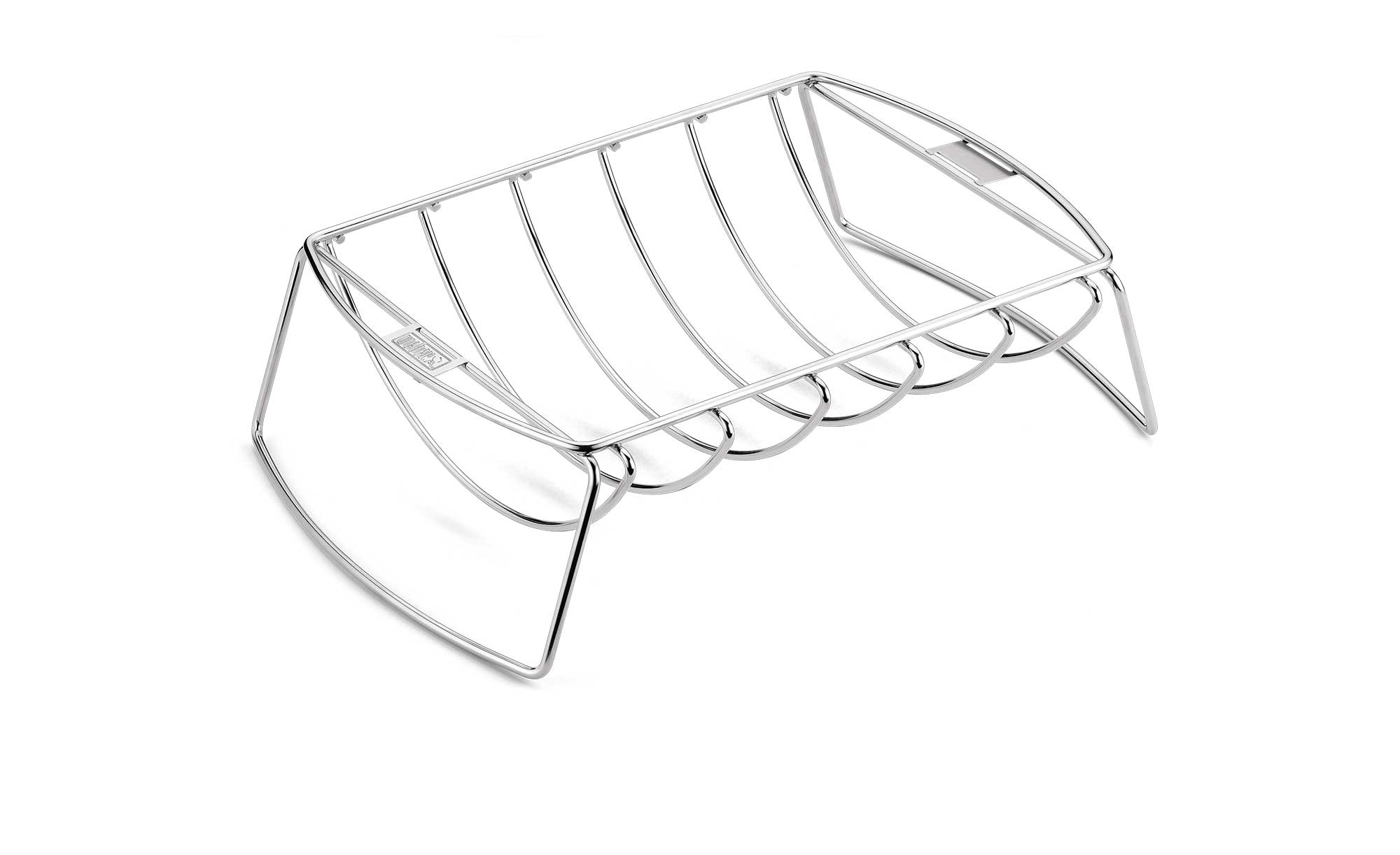 Spare-Rib-Halter & Bratenkorb 2-in-1