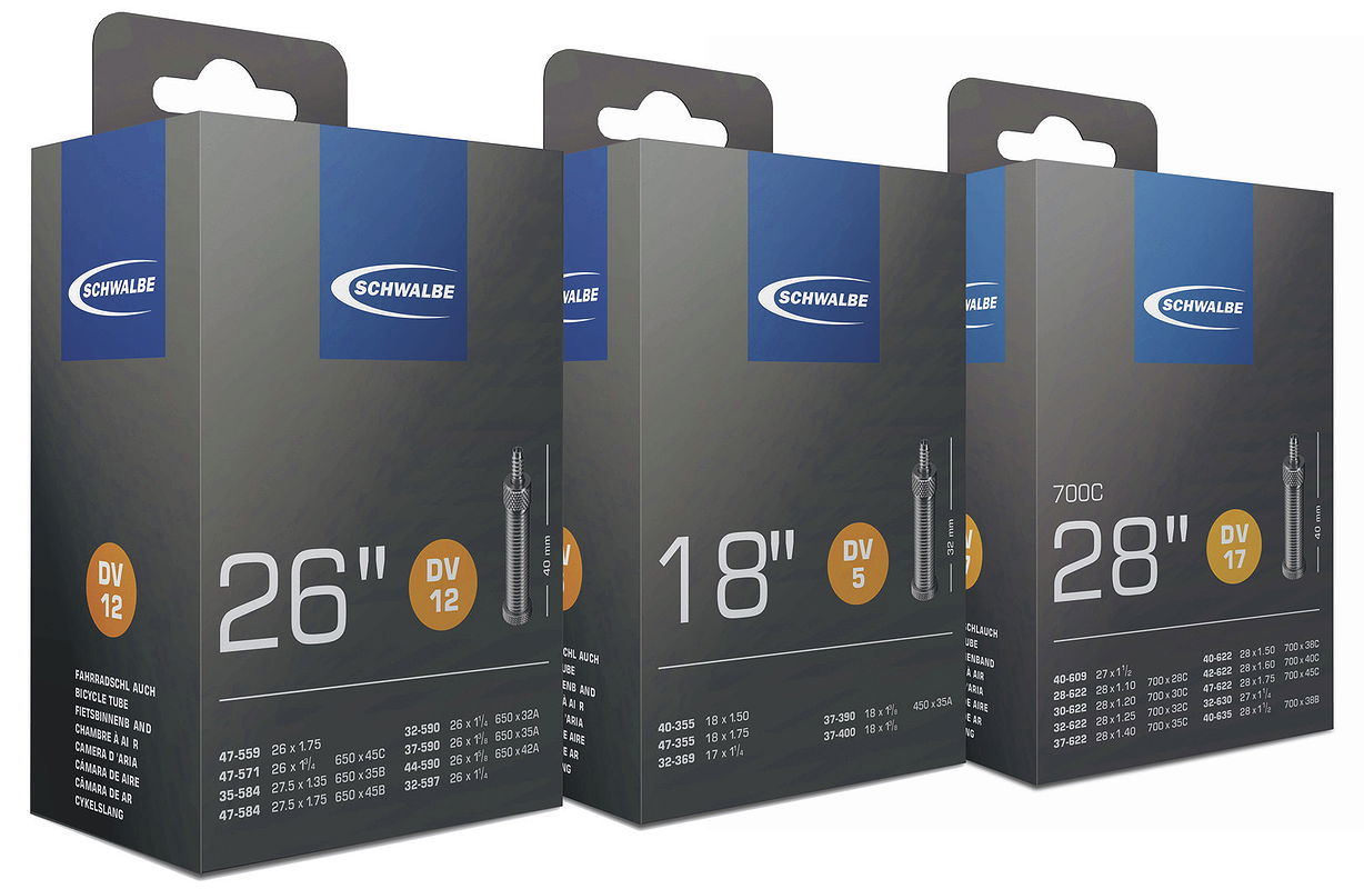 Schwalbe Fahrradschlauch DV Ventil Nr. 1 12" 32 mm 47/62-203