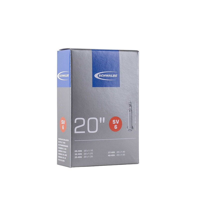 Schwalbe Fahrradschlauch SV Ventil Nr. 6 20" 40 mm 28/40-406