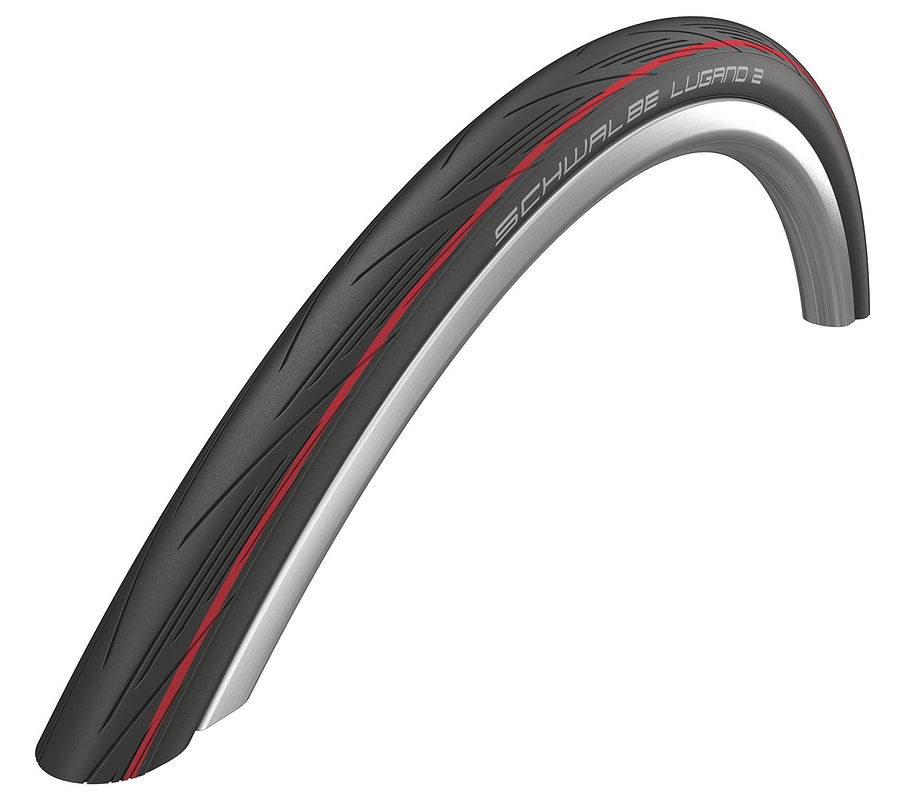 Schwalbe Fahrradreifen Lugano II HS 471 rot Stripes 25-622 700x25C 11654011