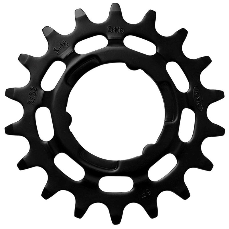 KMC Steckzahnkranz gekröpft für Shimano/Sram schwarz 1/2" x 3/32" 18 Zähne