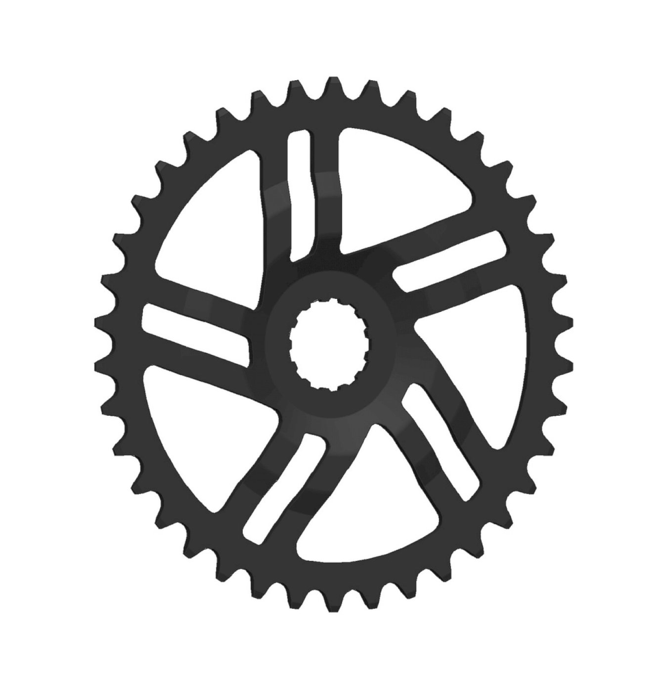 Esjot Kettenblatt für Bosch Gen 3 1/2" x 1/8", gekröpft 38 Zähne