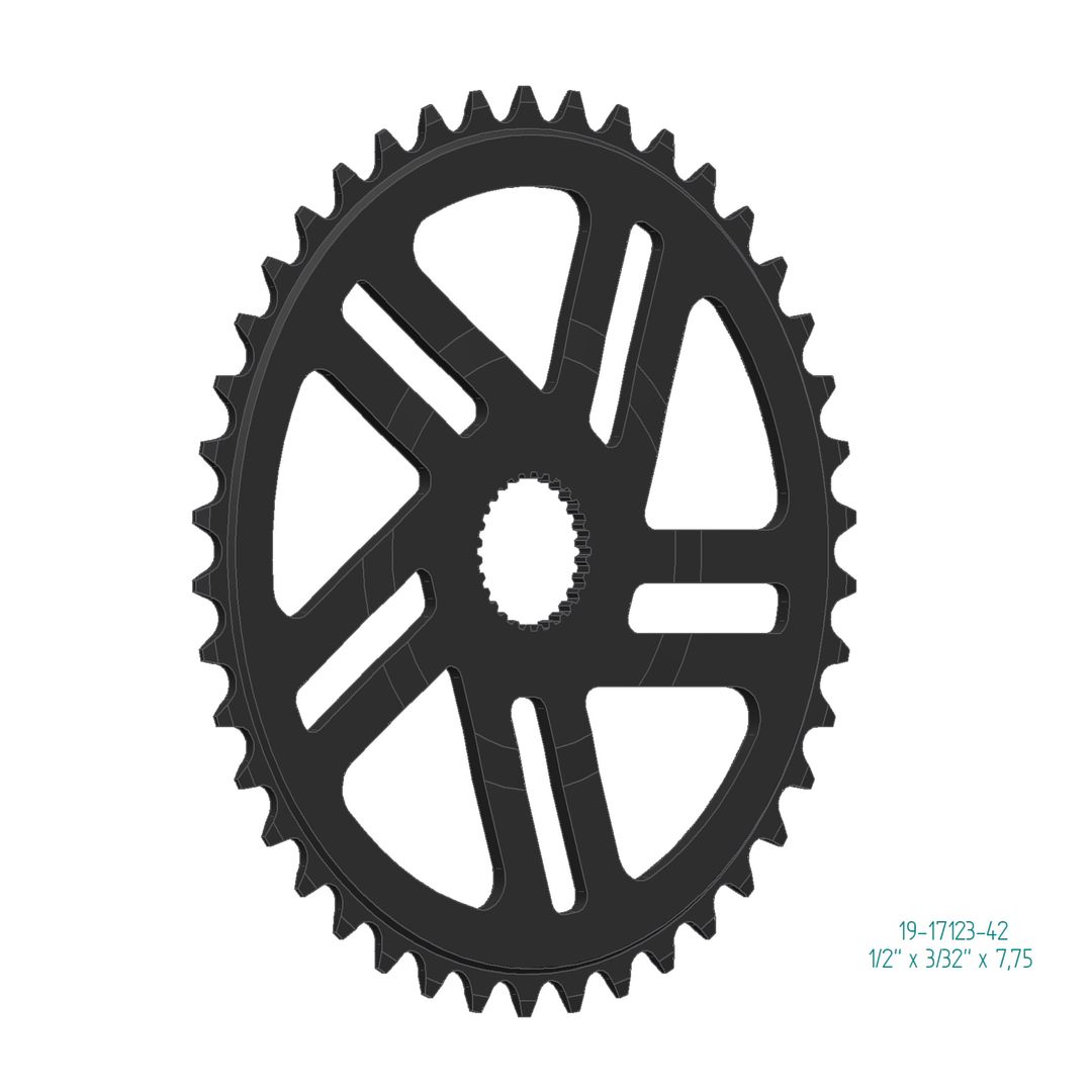Esjot Kettenblatt für Bosch Gen 4 1/2" x 3/32"+1/2"x11/128" 42 Zähne