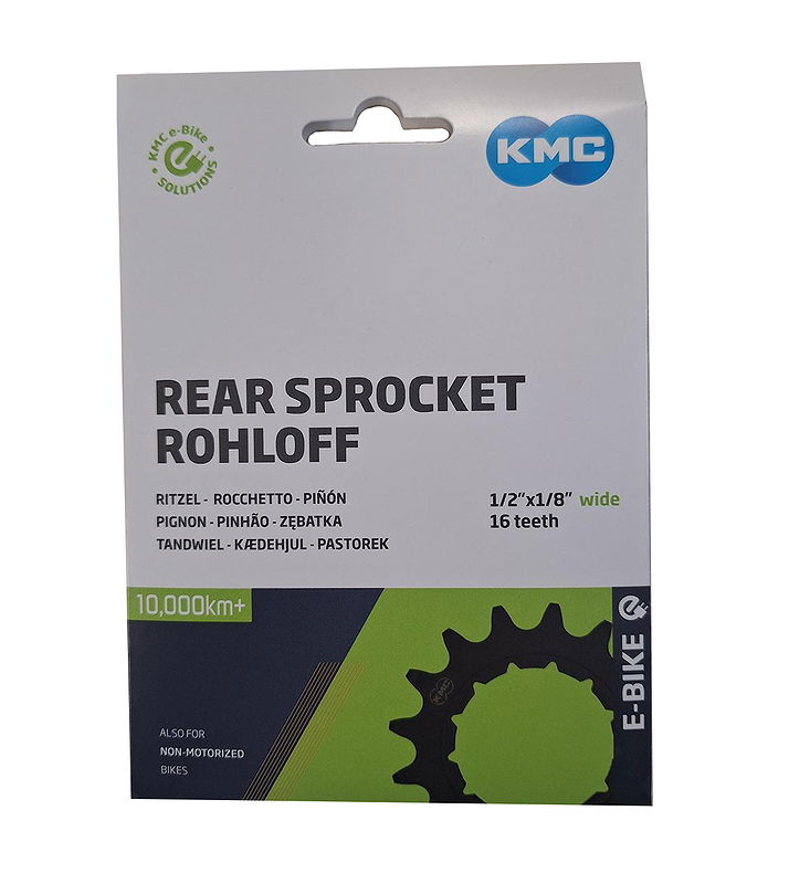 KMC Ritzel flach für Rohloff schwarz 1/2" x 1/8" 16 Zähne