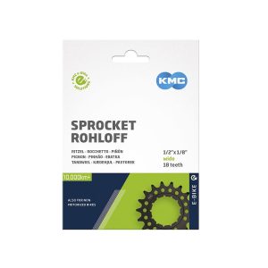 KMC Ritzel flach für Rohloff schwarz  1/2" x 1/8"  18 Zähne